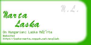 marta laska business card